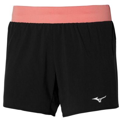 Pantalones Cortos Mizuno Alpha 4.5 Mujer - Negros / Coral Claro - Chile M139EUCXNY